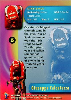 1997 Eurostar Tour de France #15 Giuseppe Calcaterra Back